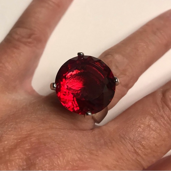 Garnet 925 Sterling Silver Ring